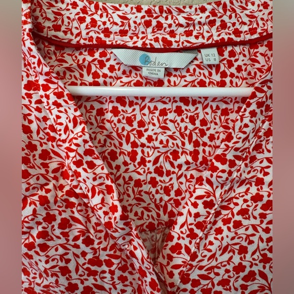 BODEN Annora button up floral top blouse size US 8 - Picture 2 of 5